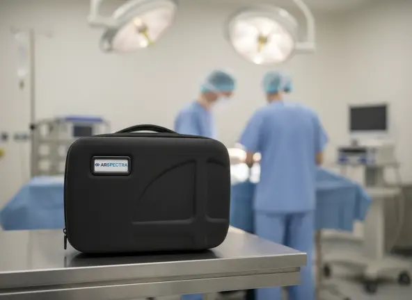 Operating room with AR accessories in use